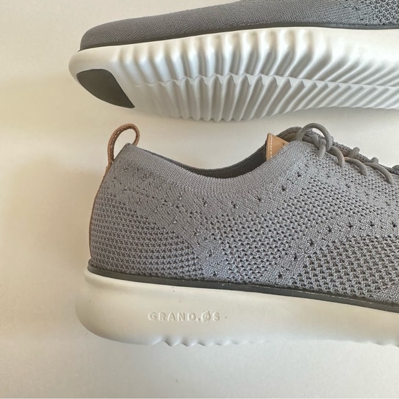 Cole Haan 2.ZeroGrand Stitchlite Knit Wingtip Ironstone Vapor Gray White 13 NIB - Picture 10 of 16